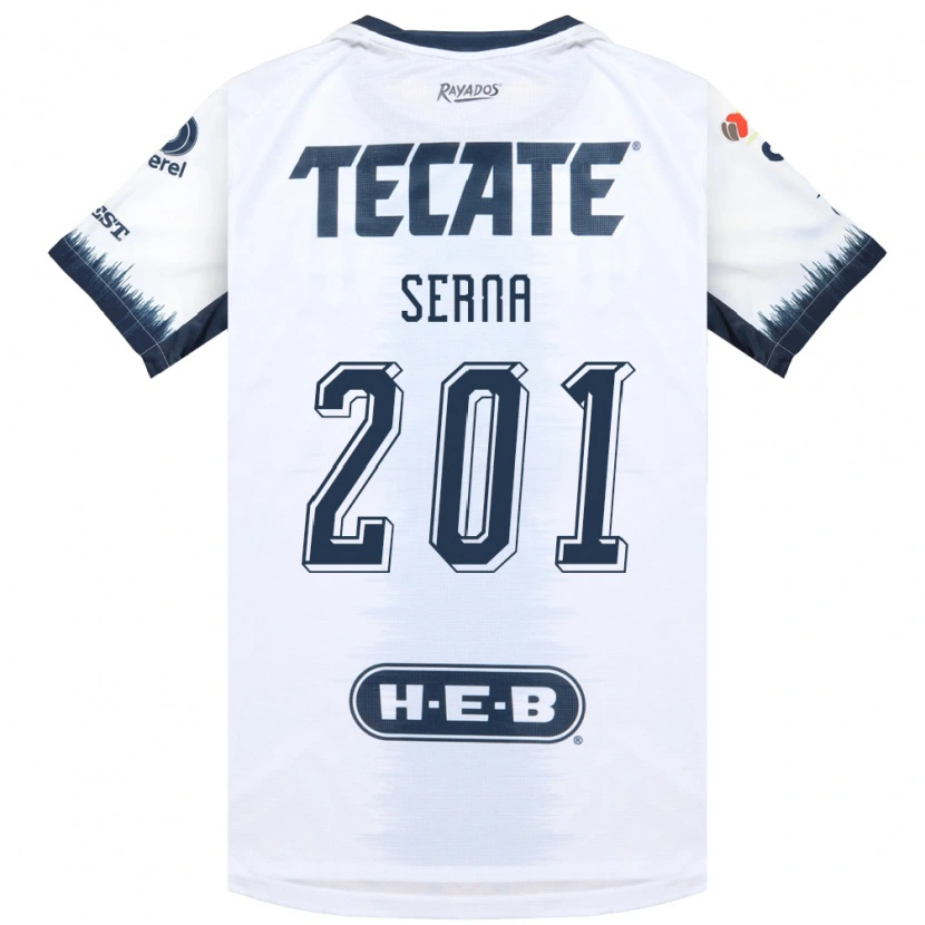 Danxen Mujer Camiseta Javier Serna #201 Blanco Azul Tinta Rojo 2ª Equipación 2026/27 La Camisa