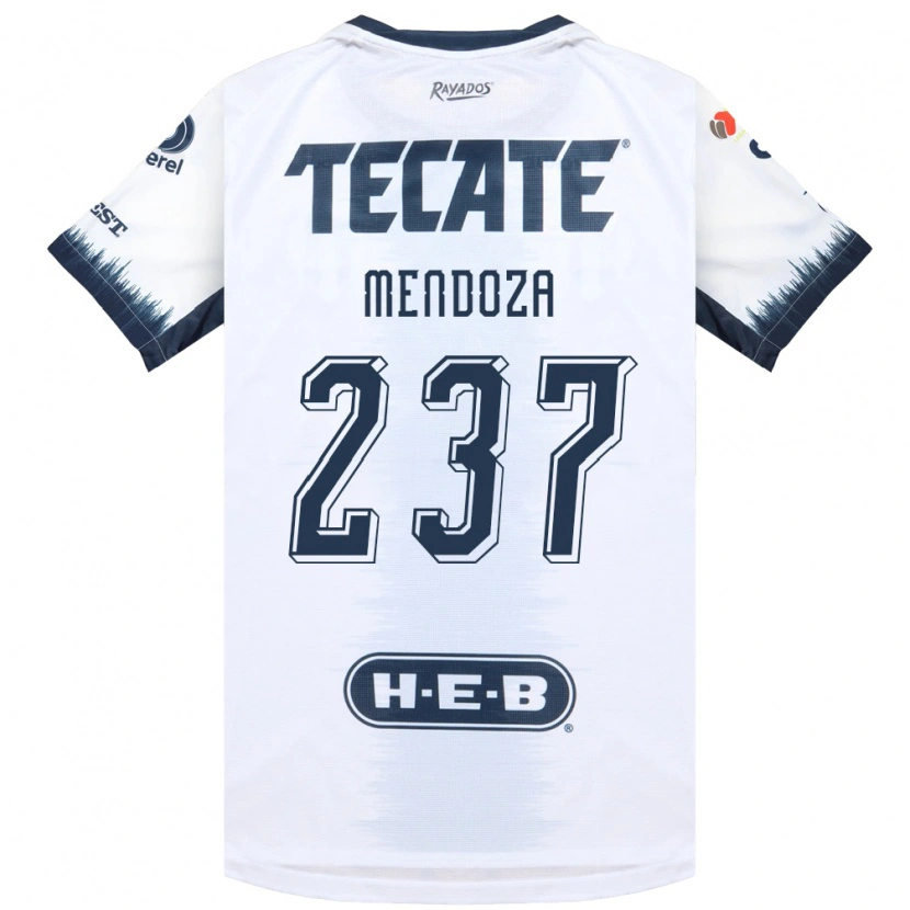 Danxen Mujer Camiseta José Mendoza #237 Blanco Azul Tinta Rojo 2ª Equipación 2026/27 La Camisa