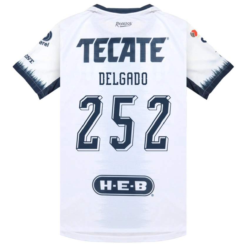 Danxen Mujer Camiseta Jorge Delgado #252 Blanco Azul Tinta Rojo 2ª Equipación 2026/27 La Camisa