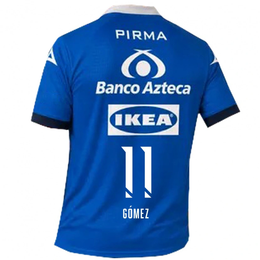 Danxen Mujer Camiseta Emiliano Gómez #11 Azul Blanco 2ª Equipación 2026/27 La Camisa