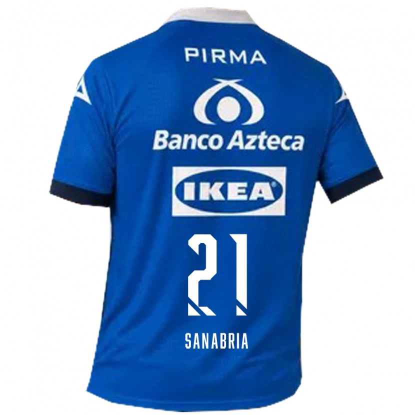 Danxen Mujer Camiseta Sergio Sanabria #21 Azul Blanco 2ª Equipación 2026/27 La Camisa