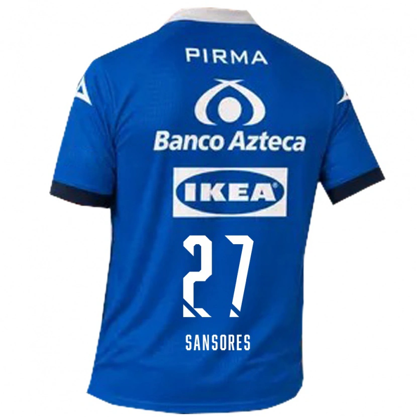 Danxen Mujer Camiseta Miguel Sansores #27 Azul Blanco 2ª Equipación 2026/27 La Camisa