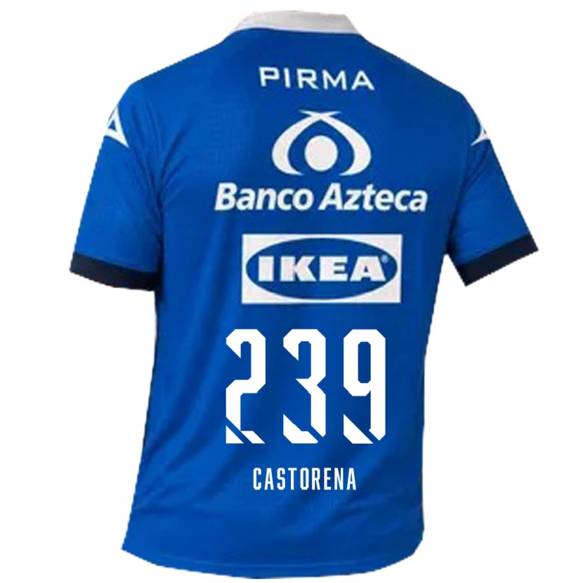 Danxen Mujer Camiseta Ernesto Castorena #239 Azul Blanco 2ª Equipación 2026/27 La Camisa