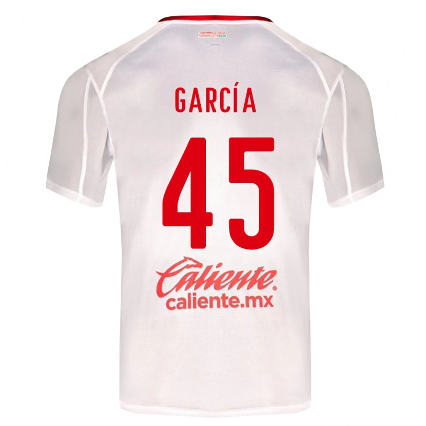 Danxen Mujer Camiseta Eduardo García #45 Blanco Verde Rojo 2ª Equipación 2026/27 La Camisa
