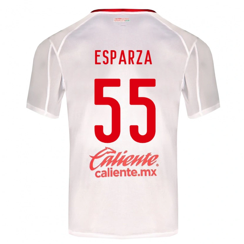 Danxen Mujer Camiseta Sebastián Esparza #55 Blanco Verde Rojo 2ª Equipación 2026/27 La Camisa