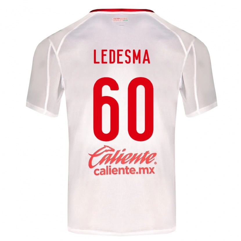 Danxen Mujer Camiseta Luis Ledesma #60 Blanco Verde Rojo 2ª Equipación 2026/27 La Camisa