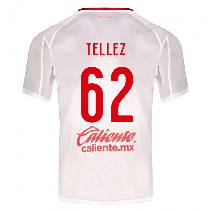 Danxen Mujer Camiseta Brandon Téllez #62 Blanco Verde Rojo 2ª Equipación 2026/27 La Camisa