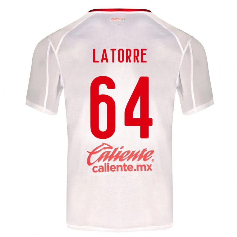 Danxen Mujer Camiseta Diego Latorre #64 Blanco Verde Rojo 2ª Equipación 2026/27 La Camisa