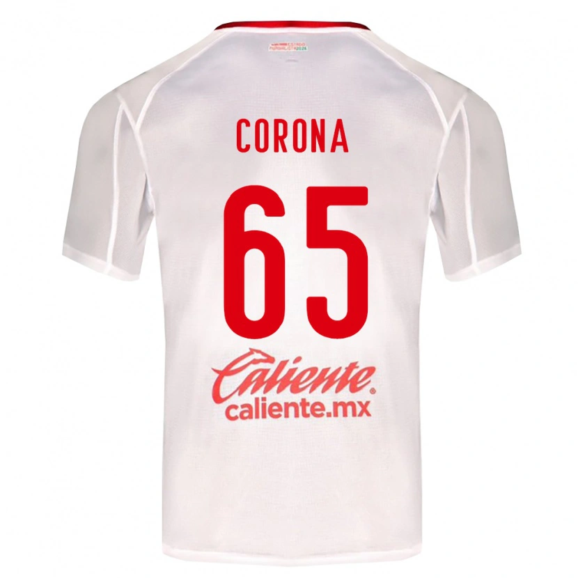 Danxen Mujer Camiseta Carlos Corona #65 Blanco Verde Rojo 2ª Equipación 2026/27 La Camisa