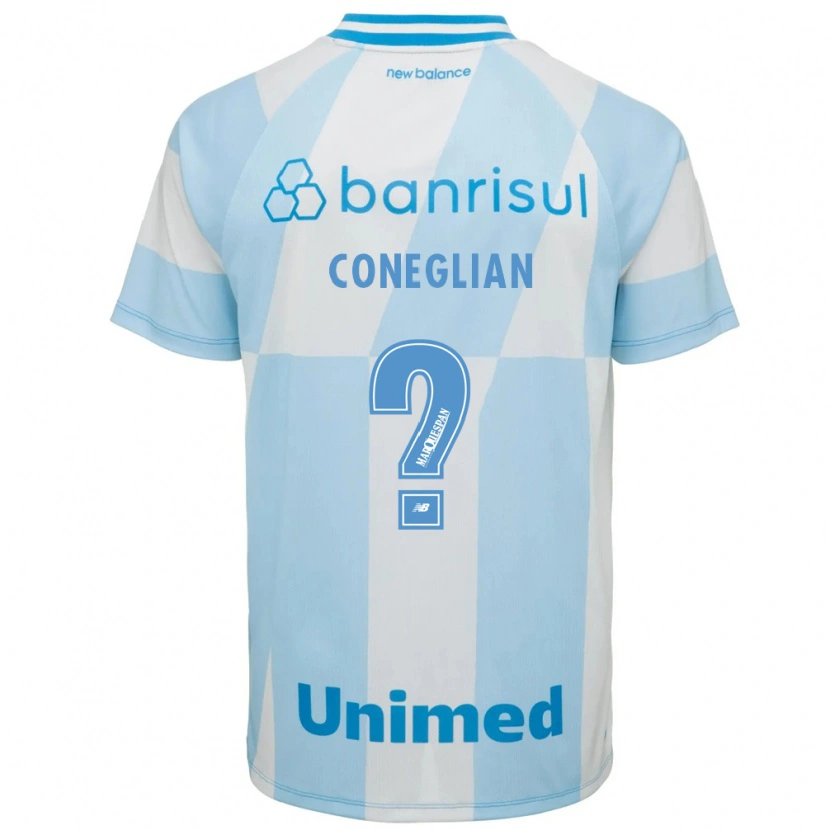 Danxen Mujer Camiseta Arthur Coneglian #0 Azul Claro Blanco 2ª Equipación 2026/27 La Camisa