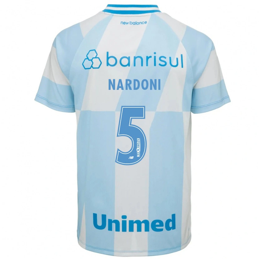 Danxen Mujer Camiseta Juan Nardoni #5 Azul Claro Blanco 2ª Equipación 2026/27 La Camisa