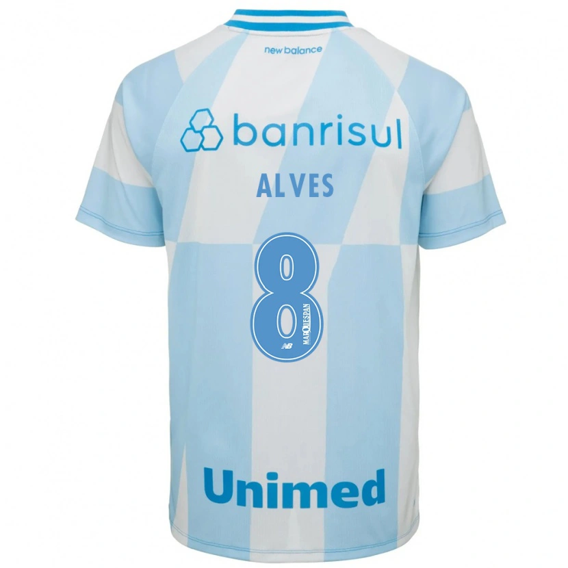Danxen Mujer Camiseta Fernanda Berti Alves #8 Azul Claro Blanco 2ª Equipación 2026/27 La Camisa
