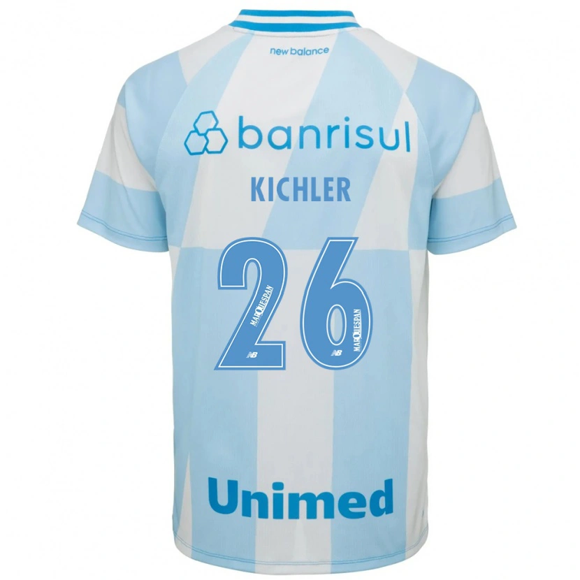 Danxen Mujer Camiseta Paola Kichler #26 Azul Claro Blanco 2ª Equipación 2026/27 La Camisa