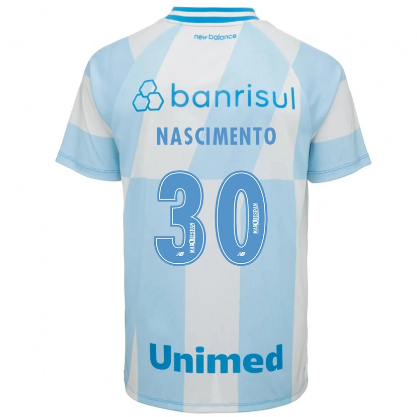 Danxen Mujer Camiseta Matheus Nascimento #30 Azul Claro Blanco 2ª Equipación 2026/27 La Camisa
