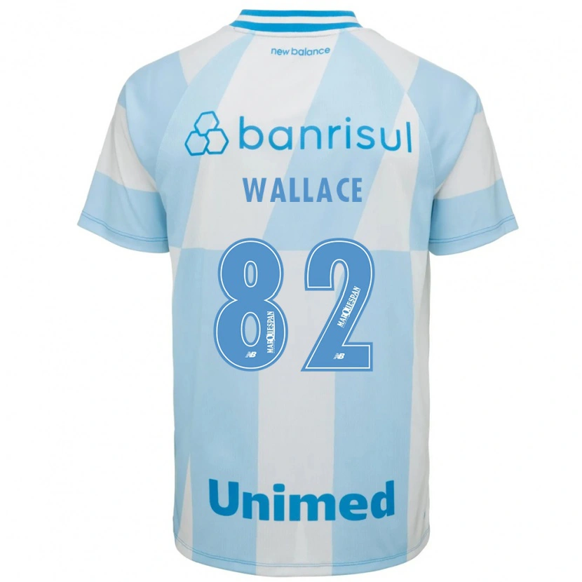 Danxen Mujer Camiseta Wallace Gomes Da Silva Dos Santos #82 Azul Claro Blanco 2ª Equipación 2026/27 La Camisa