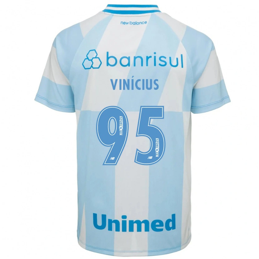 Danxen Mujer Camiseta Carlos Vinícius #95 Azul Claro Blanco 2ª Equipación 2026/27 La Camisa