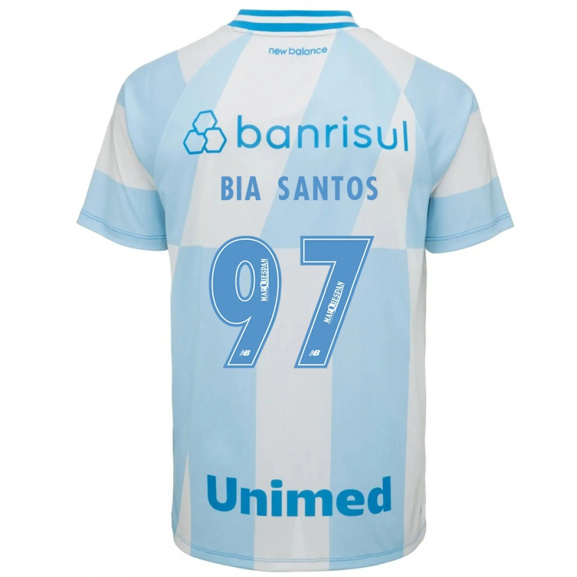 Danxen Mujer Camiseta Bia Santos #97 Azul Claro Blanco 2ª Equipación 2026/27 La Camisa