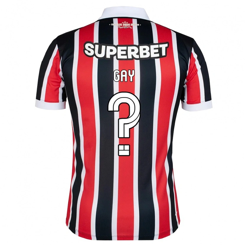 Danxen Mujer Camiseta Ganael Gay #0 Rojo Blanco Negro 2ª Equipación 2026/27 La Camisa