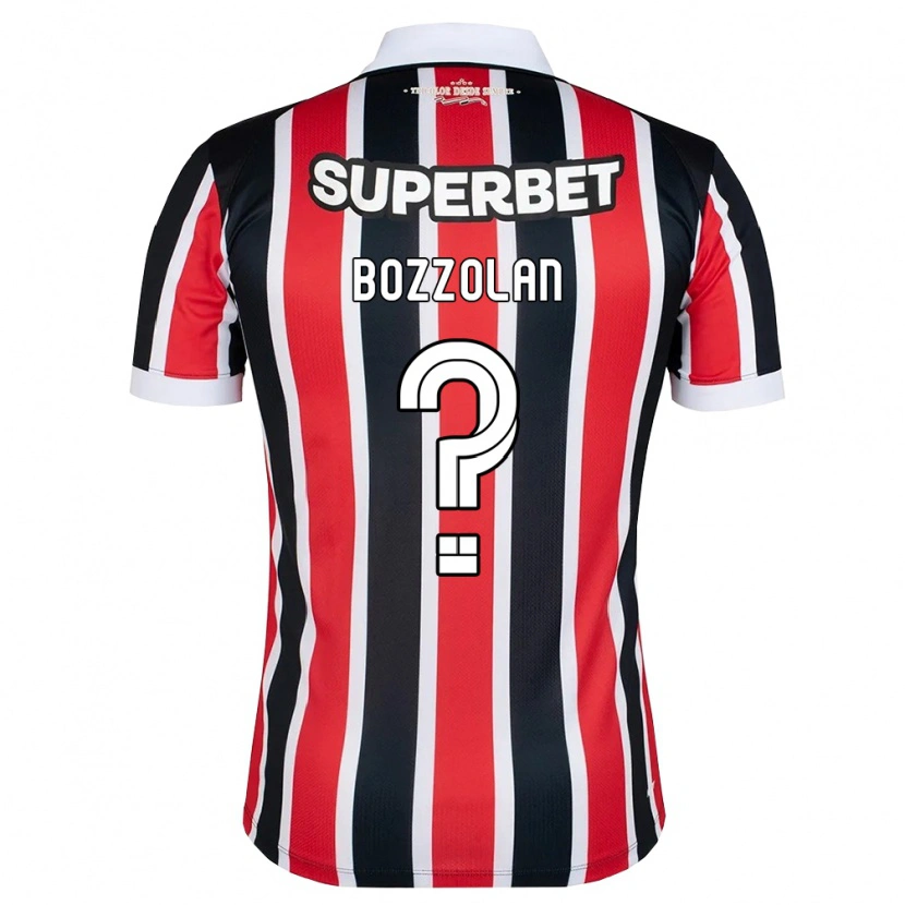 Danxen Mujer Camiseta Gabriel Bozzolan #0 Rojo Blanco Negro 2ª Equipación 2026/27 La Camisa