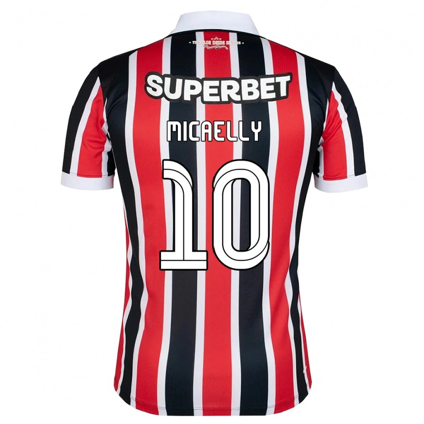 Danxen Mujer Camiseta Micaelly #10 Rojo Blanco Negro 2ª Equipación 2026/27 La Camisa