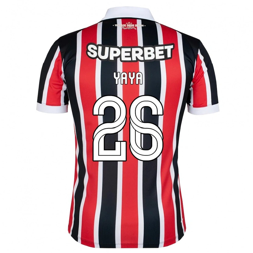 Danxen Mujer Camiseta Yaya #26 Rojo Blanco Negro 2ª Equipación 2026/27 La Camisa