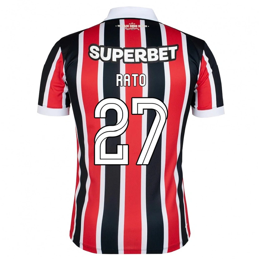 Danxen Mujer Camiseta Wellington Rato #27 Rojo Blanco Negro 2ª Equipación 2026/27 La Camisa
