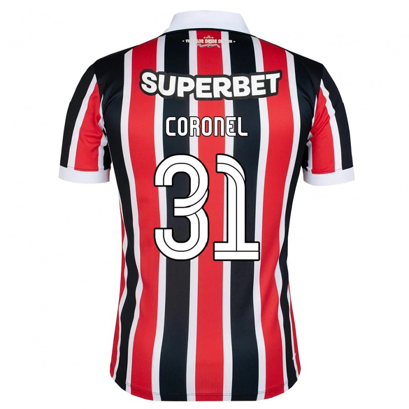 Danxen Mujer Camiseta Carlos Coronel #31 Rojo Blanco Negro 2ª Equipación 2026/27 La Camisa