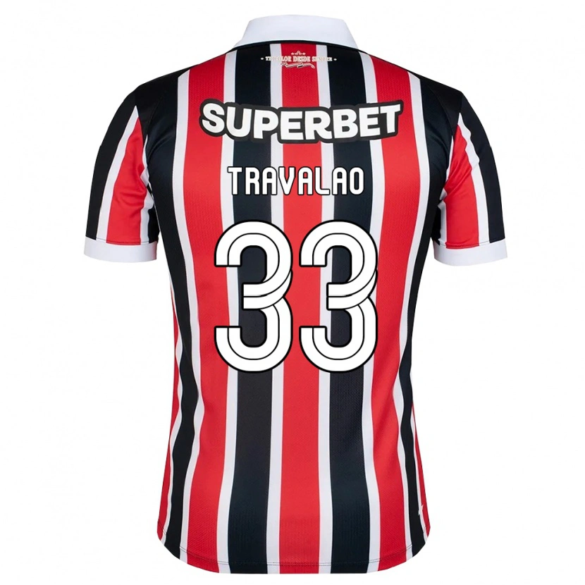 Danxen Mujer Camiseta Rafa Travalão #33 Rojo Blanco Negro 2ª Equipación 2026/27 La Camisa