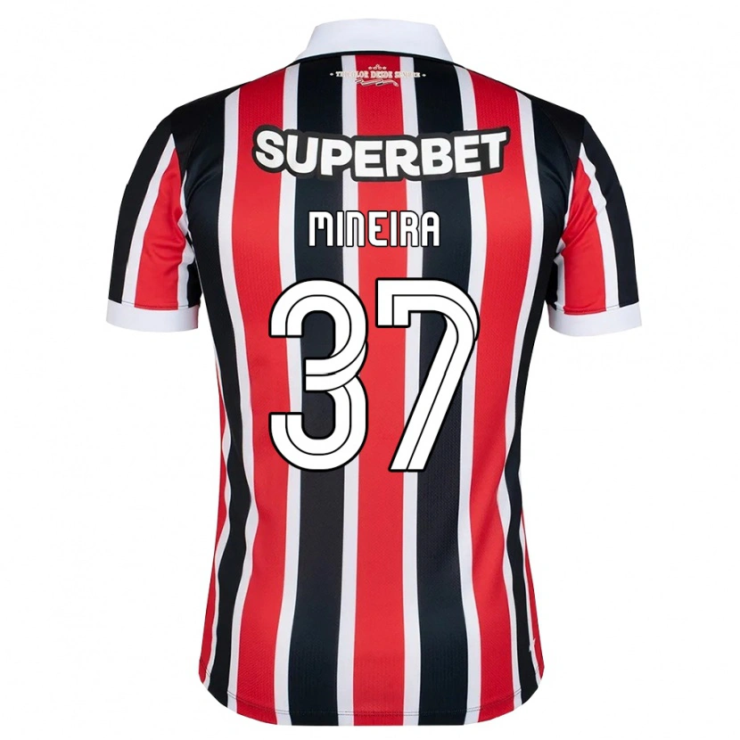 Danxen Mujer Camiseta Rafa Mineira #37 Rojo Blanco Negro 2ª Equipación 2026/27 La Camisa