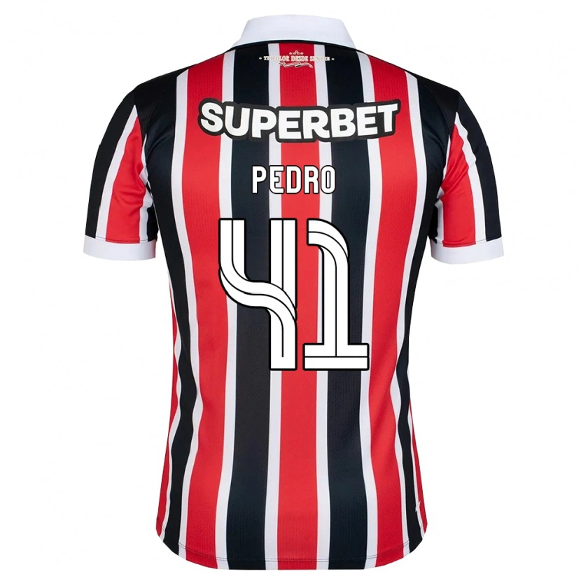 Danxen Mujer Camiseta João Pedro #41 Rojo Blanco Negro 2ª Equipación 2026/27 La Camisa