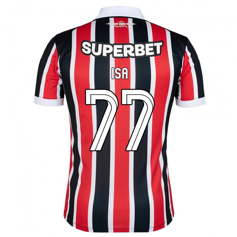 Danxen Mujer Camiseta Isa #77 Rojo Blanco Negro 2ª Equipación 2026/27 La Camisa