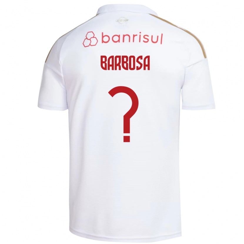 Danxen Mujer Camiseta Tiago Barbosa #0 Blanco Rojo 2ª Equipación 2026/27 La Camisa