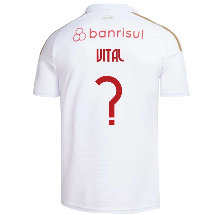 Danxen Mujer Camiseta Lucas Vital #0 Blanco Rojo 2ª Equipación 2026/27 La Camisa