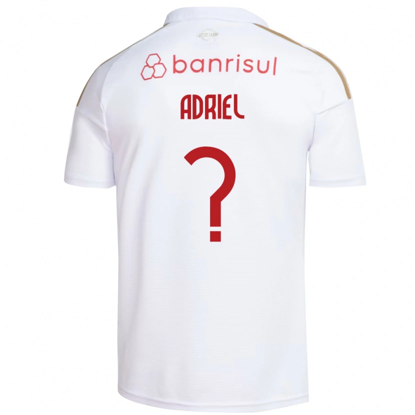 Danxen Mujer Camiseta Adriel #0 Blanco Rojo 2ª Equipación 2026/27 La Camisa