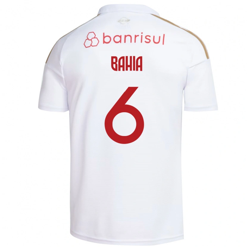 Danxen Mujer Camiseta Matheus Bahia #6 Blanco Rojo 2ª Equipación 2026/27 La Camisa