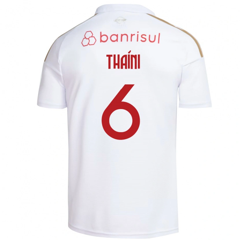 Danxen Mujer Camiseta Thaíni #6 Blanco Rojo 2ª Equipación 2026/27 La Camisa