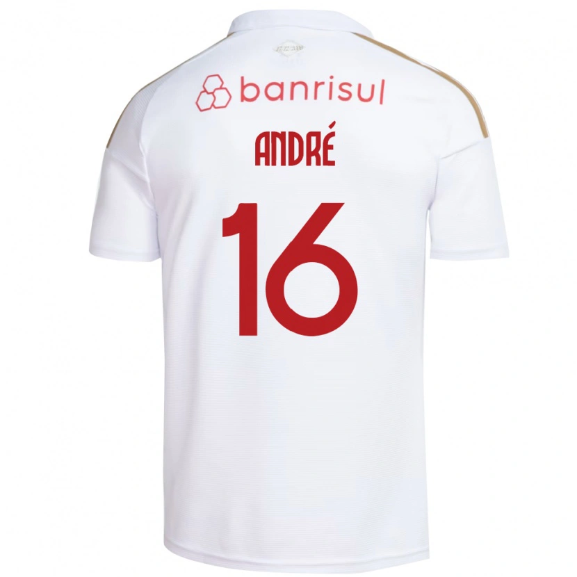 Danxen Mujer Camiseta André Sion Lemos Oliveira #16 Blanco Rojo 2ª Equipación 2026/27 La Camisa