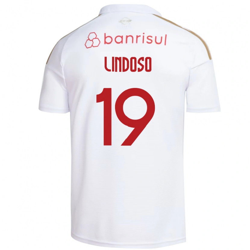 Danxen Mujer Camiseta Rodrigo Lindoso #19 Blanco Rojo 2ª Equipación 2026/27 La Camisa