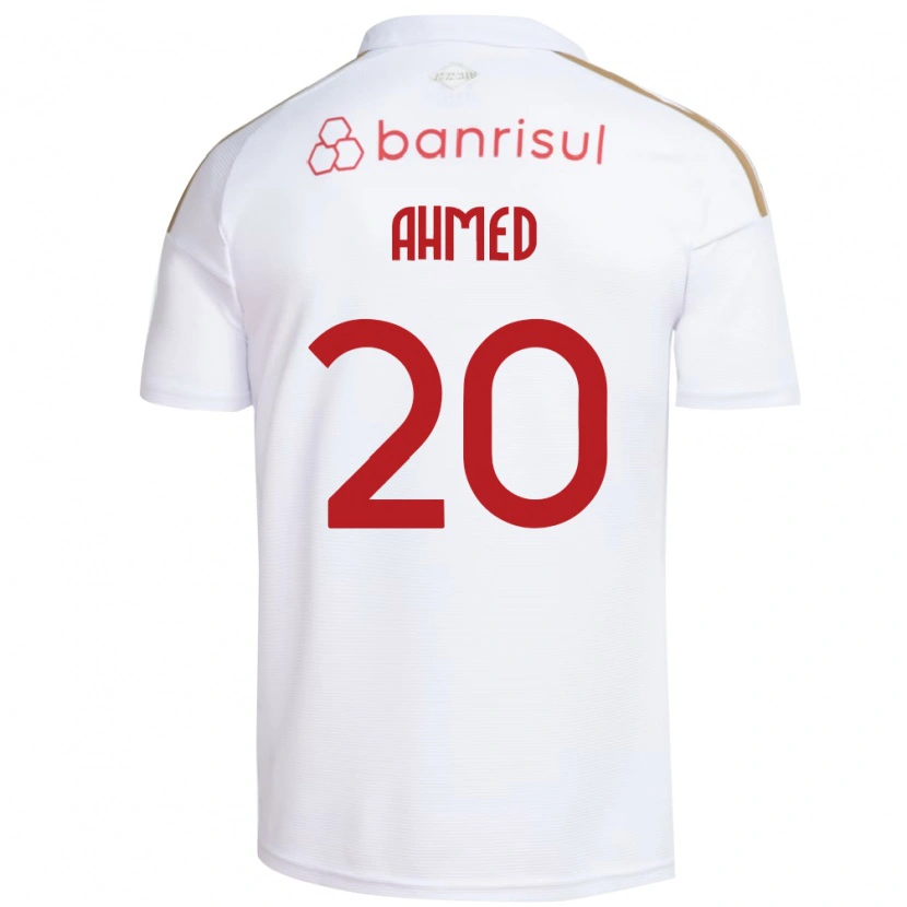 Danxen Mujer Camiseta Diego Ahmed #20 Blanco Rojo 2ª Equipación 2026/27 La Camisa