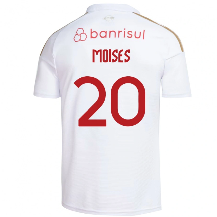 Danxen Mujer Camiseta Moises #20 Blanco Rojo 2ª Equipación 2026/27 La Camisa