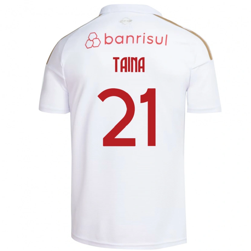 Danxen Mujer Camiseta Taina #21 Blanco Rojo 2ª Equipación 2026/27 La Camisa