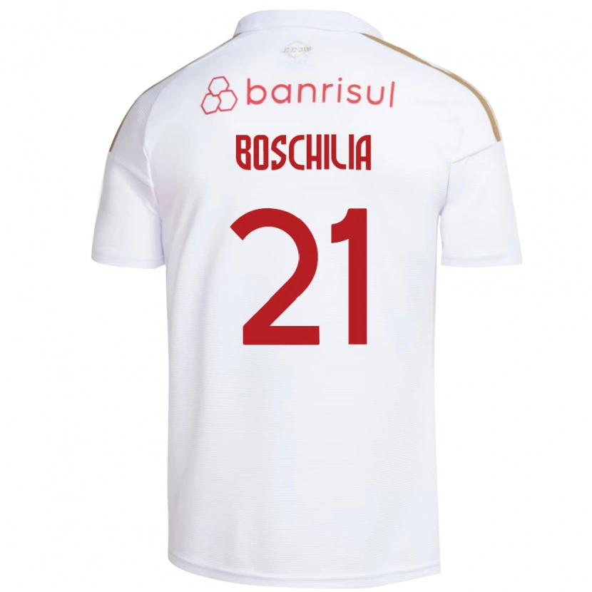Danxen Mujer Camiseta Gabriel Boschilia #21 Blanco Rojo 2ª Equipación 2026/27 La Camisa