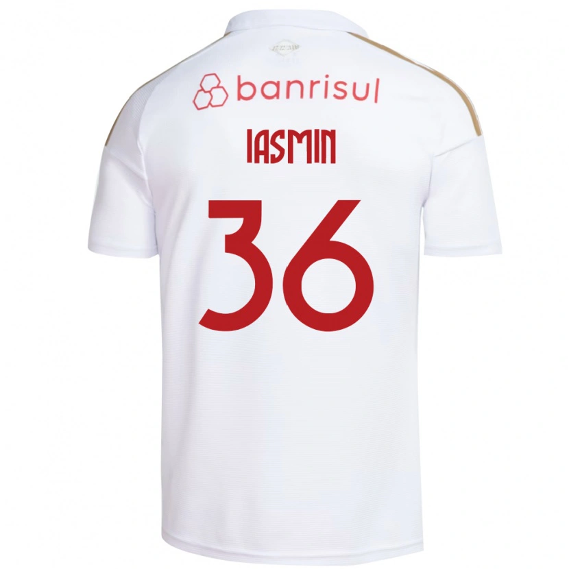 Danxen Mujer Camiseta Iasmin #36 Blanco Rojo 2ª Equipación 2026/27 La Camisa