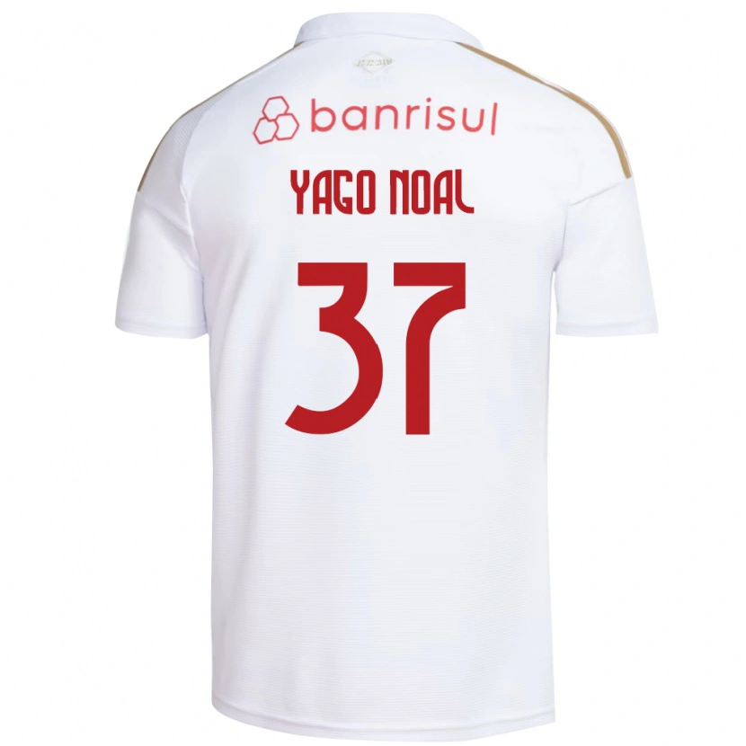 Danxen Mujer Camiseta Yago Noal #37 Blanco Rojo 2ª Equipación 2026/27 La Camisa