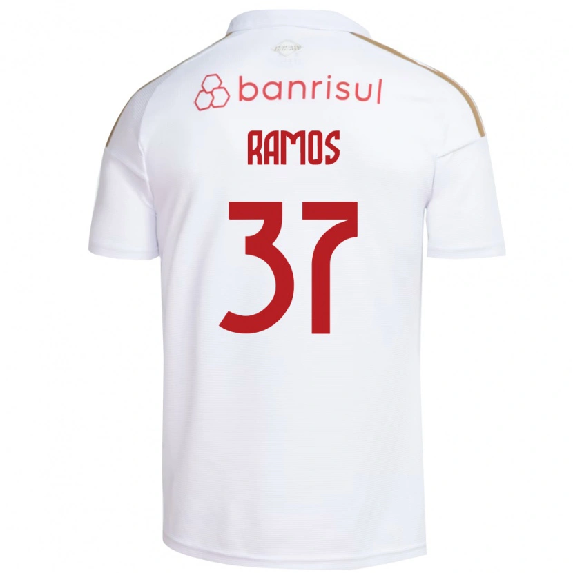 Danxen Mujer Camiseta Lucas Ramos #37 Blanco Rojo 2ª Equipación 2026/27 La Camisa
