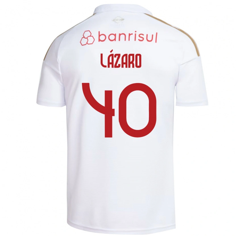 Danxen Mujer Camiseta Lázaro Gonçalves Do Nascimento Junior #40 Blanco Rojo 2ª Equipación 2026/27 La Camisa