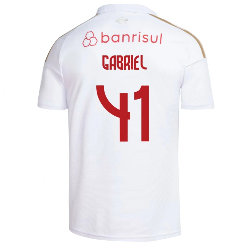 Danxen Mujer Camiseta Victor Gabriel #41 Blanco Rojo 2ª Equipación 2026/27 La Camisa