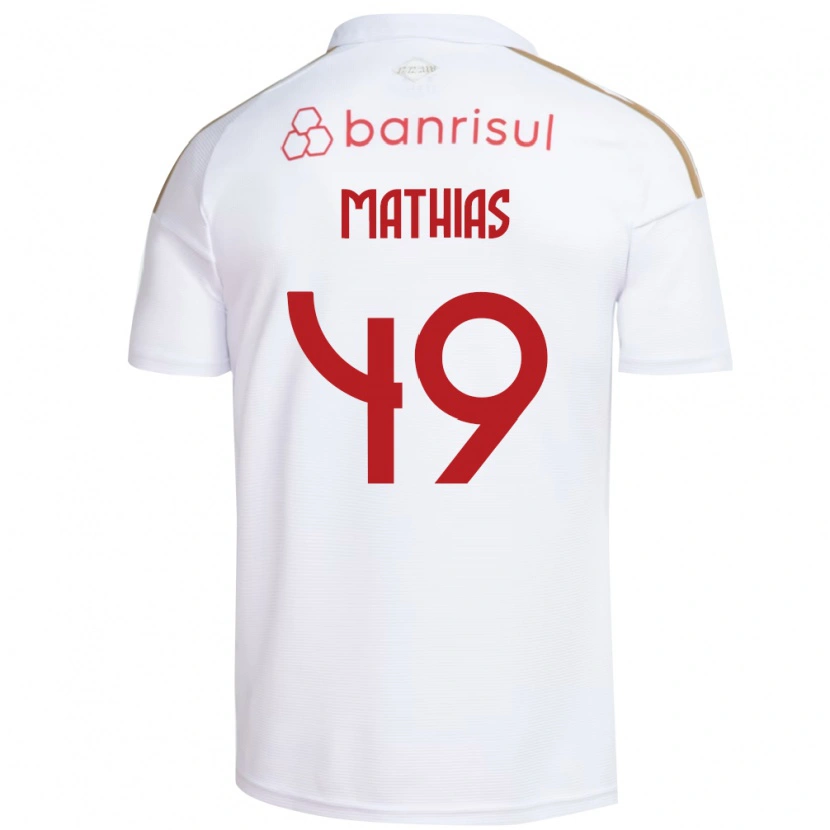 Danxen Mujer Camiseta Ricardo Mathias #49 Blanco Rojo 2ª Equipación 2026/27 La Camisa