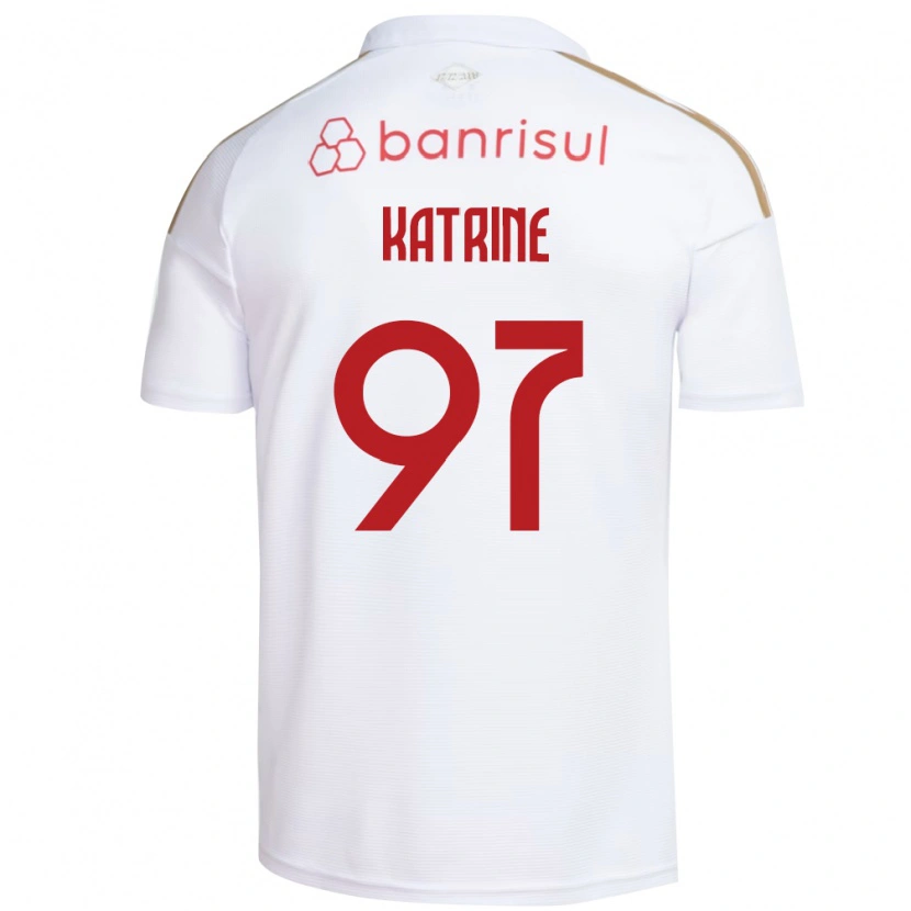Danxen Mujer Camiseta Katrine #97 Blanco Rojo 2ª Equipación 2026/27 La Camisa