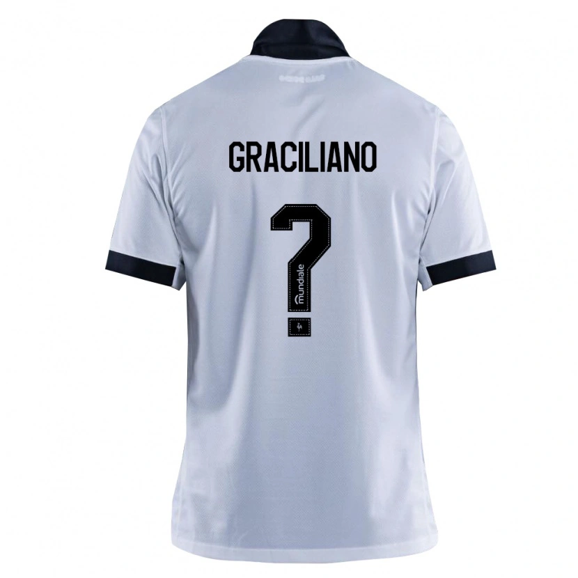 Danxen Mujer Camiseta Arthur Graciliano #0 Blanco Negro 2ª Equipación 2026/27 La Camisa